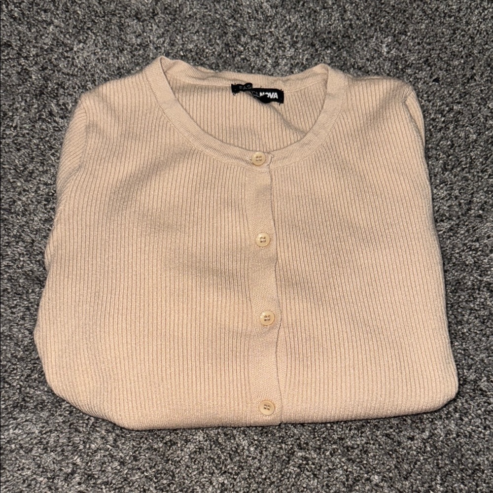 Fashion Nova Cream Cardigan Sweater